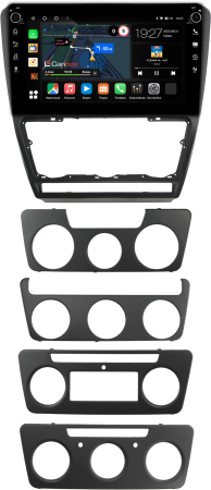 Skoda Octavia A5 2004-2013 (черная, матовая) Canbox M-Line 7805-10-1217 на Android 10 (4G-SIM, 2/32, DSP, QLed) С крутилками