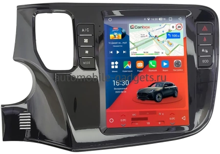 Штатное головное устройство Mitsubishi Outlander 3 2012-2024 Canbox M-Line (Tesla style) 9.7 дюймов 2/32 5620-1312-58 на Android 10 (4G-SIM, DSP, QLed)