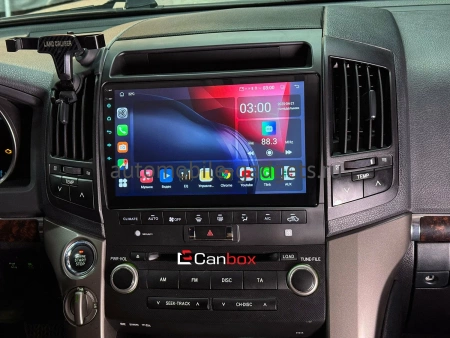 Штатная магнитола Toyota Land Cruiser 200 2007-2009 (матовая, Тип C, can LZ) Canbox EVO 2K 5817-10-2570 на Android 14 (4G-SIM, 4/64, DSP, QLed, AI, 360)