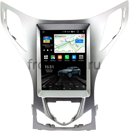 Hyundai Grandeur 5, Azera 2 2011-2016 (серебряная) Canbox (Tesla style) 9.7 дюймов 2/32 GT096-1312-117 на Android 10 (QLed, DSP, CarPlay)