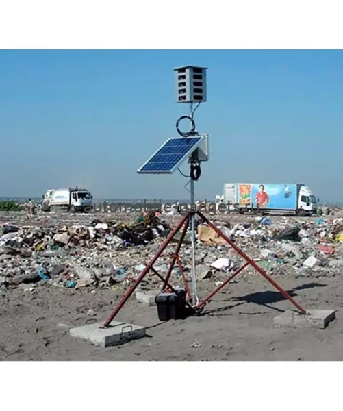 Биоакустический отпугиватель птиц "Mega Blaster PRO" с 20 выносными динамиками и солнечной панелью