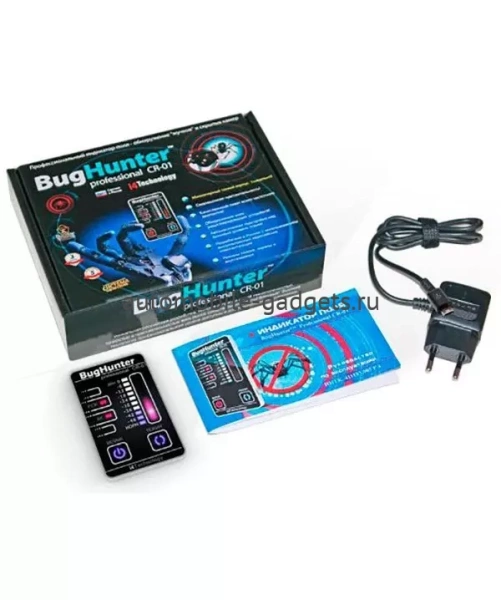 Детектор скрытых жучков, видеокамер и прослушивающих устройств "BugHunter CR-01" Карточка