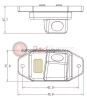 Камера заднего вида для Toyota Land Cruiser Prado 120 (2002-2009) с запаской на двери RedPower TOY171P Premium