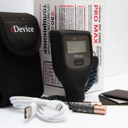 rDevice 1000 PRO MAX Профессиональный толщиномер c датчиком оцинковки и самокалибровкой