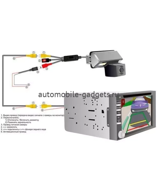CCD штатная камера заднего вида c динамической разметкой AVS326CPR (035) для Hyundai, Kia