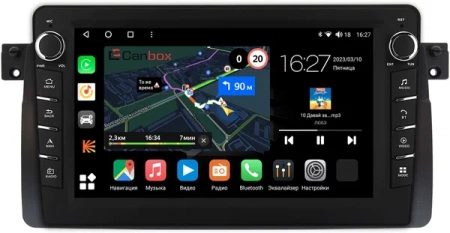 Штатная магнитола Canbox M-Line 7831-9163 для BMW 3 (E46) 1998-2007 на Android 10 (4G-SIM, 2/32, DSP, IPS) С крутилками