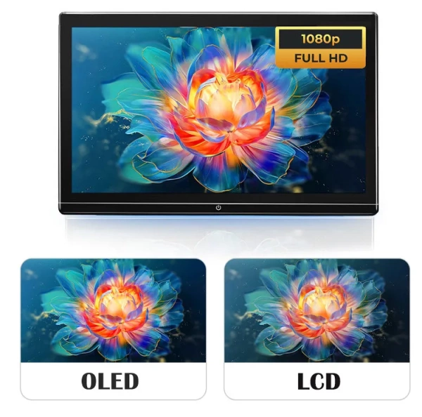 Навесной монитор 13.3" на подголовник ER1370AN (HDMI in/out, OLED, 4+64Gb) на Android 13 с дублированием экрана