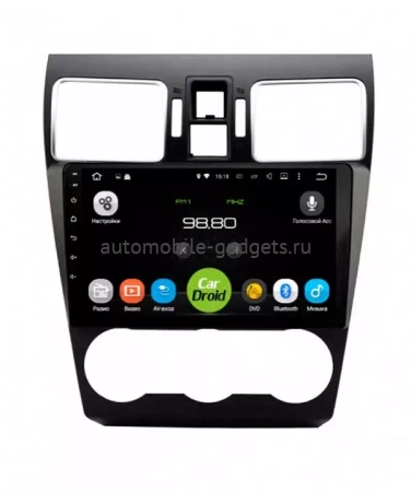 Roximo CarDroid RD-3402F штатная магнитола для Subaru Forester, Impreza, XV 2015+ на Android 10 с 4GB, DSP