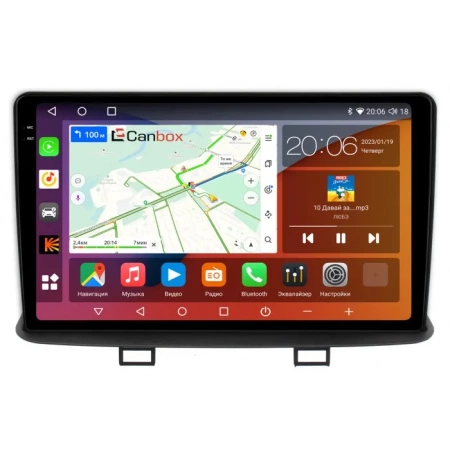 Mitsubishi Pajero Mini 2 1998-2008 (в замен верхнего кармана) Canbox H-Line 2K 4180-9-1353 на Android 10 (4G-SIM, 4/32, DSP, QLed)
