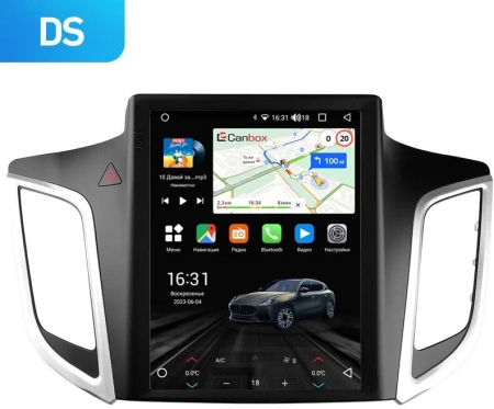 Hyundai Creta 2016-2021 Canbox M-Line (Tesla style) 9.7 дюймов 2/32 5620-1312-33 на Android 10 (4G-SIM, DSP, QLed)