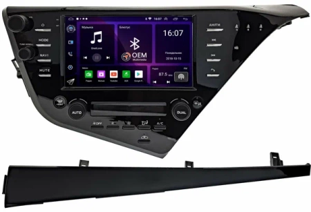 Штатная магнитола Toyota Camry XV70 2017-2021 (для авто с NAVI, левый руль) OEM RK9-1870 на Android 10 (CarPlay, AHD, 1/32)