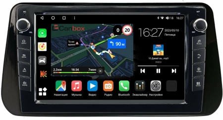Штатная магнитола Canbox M-Line 7825-10-1309 для Hyundai Santa Fe 4 2020-2023 на Android 10 (4G-SIM, 2/32, DSP, QLed) С крутилками