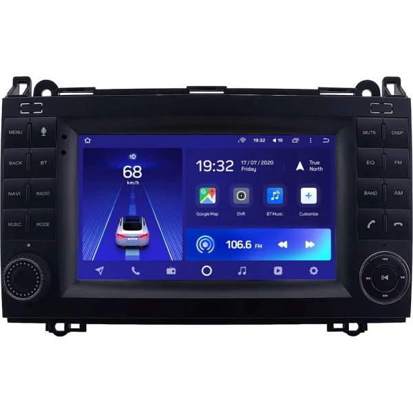 Магнитола в штатное место 2 din Mercedes A-klasse (W169), B-klasse (W245), Vito 2 (W639), Vito 3 (W447), Viano (W639) 2006-2018 (Вид 2, оранжевая подсветка клавиш) Teyes CC2 PLUS 4/64 7 дюймов RP-6500-503 на Android 10 (4G-SIM, DSP)