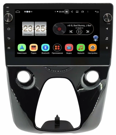 Штатная магнитола Peugeot 108 2014-2021 OEM BPX610-1458 на Android 10 (4/64, DSP, IPS, с крутилками)