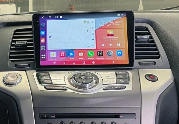 Штатная магнитола Nissan Murano (Z51) 2007-2015 (Тип B, для авто с кнопкой TEL) Canbox EVO 2K 5815-9-2646 на Android 14 (4G-SIM, 6/128, DSP, QLed, AI, 360)