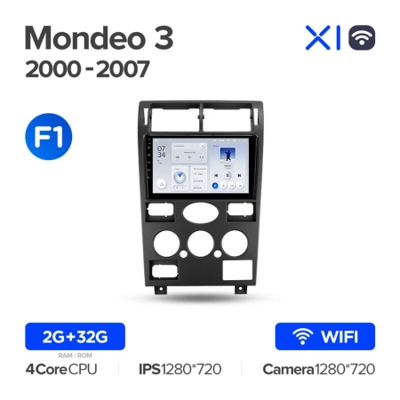 Штатное головное устройство Teyes X1 WIFI 2/32 9 дюймов RM-9-1281 для Ford Mondeo 3 2000-2003 (седан) на Android 8.1 (DSP, IPS, AHD)