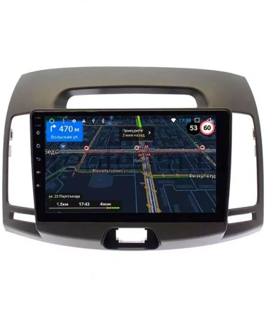 Штатная магнитола OEM RS9-9077 для Hyundai Elantra 4 (HD) 2006-2011 (темно-серая) Android 10