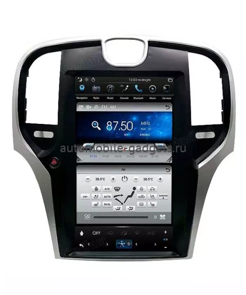 Carmedia NH-1301 ("Тесла-стиль") штатная магнитола для Chrysler 300C 2013-2016 на Android 9 с 4Гб оперативной памяти