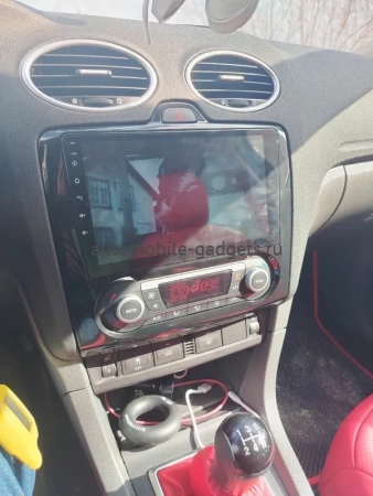 Штатная магнитола Canbox EVO 5810-9-0127 для Ford Focus 2 2005-2011 (с климат-контролем) на Android 14 (4G-SIM, 4/64, DSP, QLed, AI, 360)