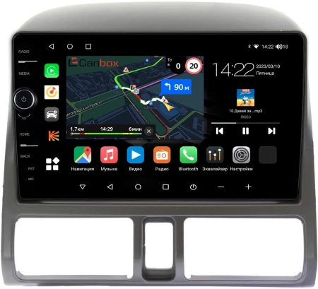 Штатная магнитола Honda CR-V 2 2001-2006 Canbox M-Line 7840-9204 Android 10 (4G-SIM, 2/32, DSP, QLed)