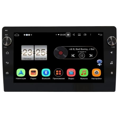 1 DIN универсальная магнитола OEM BPX610 на Android 10 (4/64, DSP, IPS, с крутилками)