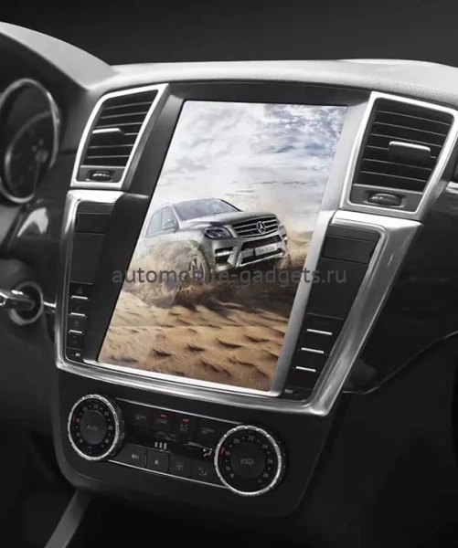 Carmedia NH-1205 ("Тесла-стиль") штатная магнитола для Mercedes-Benz ML (W166), GL (X166), 2011-2015 на Android 9.0 c 4GB