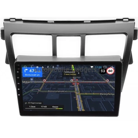 Toyota Belta, Vios, Yaris sedan 2005-2012 (черная, матовая) OEM RK9-402 на Android 10 (CarPlay, AHD, 1/32)