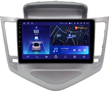 Штатное головное устройство Teyes CC2 PLUS 4/32 9 дюймов RM-9-1284 для Chevrolet Cruze 2008-2012 (серебро) на Android 10 (4G-SIM, DSP, QLed)