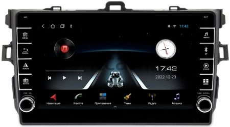 Toyota Corolla (E150) 2006-2013 (черная, без воздуховодов) Canbox BGT9-9094 2/32 Android 10 (IPS, DSP, CarPlay)
