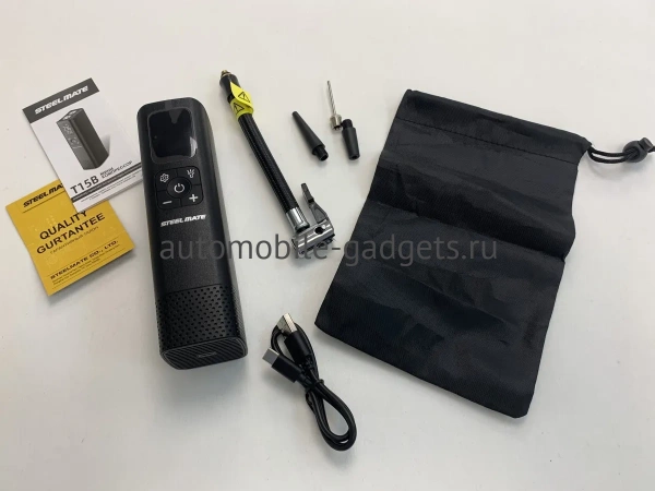 Портативный компрессор для накачки шин STEEL MATE T15B Портативный компрессор для накачки шин STEEL MATE T15B