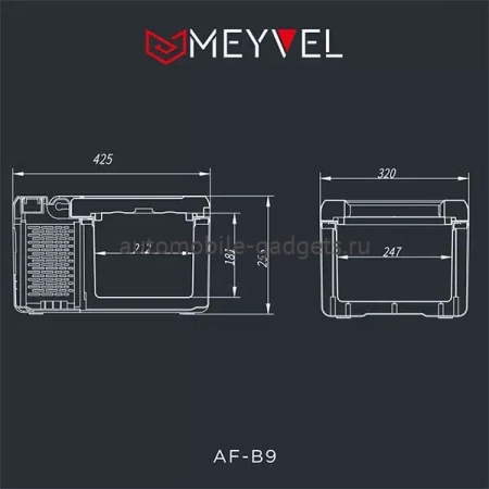 Meyvel AF-B9 Компрессорный автохолодильник 12/24/220В