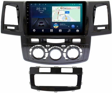 Toyota Fortuner, Hilux 7 2004-2015 (с кондиционером или климат-контролем) Canbox M-Line 4542-9414 на Android 10 (4G-SIM, 4/64, DSP, QLed)