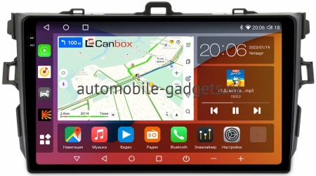 Toyota Corolla (E150) 2006-2013 (черная, без воздуховодов) Canbox H-Line 2K 4180-9094 на Android 10 (4G-SIM, 4/32, DSP, QLed)