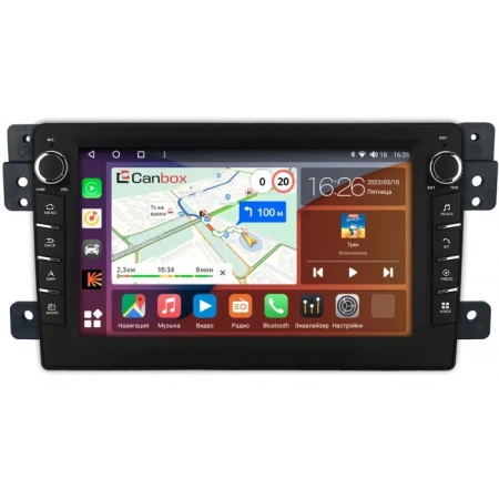 Suzuki Grand Vitara 2005-2015 Canbox H-Line 7832-9222 на Android 10 (4G-SIM, 4/32, DSP, IPS) С крутилками