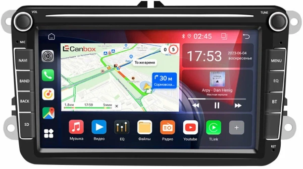 Штатная магнитола Seat Alhambra 2 2010-2020 Canbox GT370 2/32 Android 10 (IPS, DSP, CarPlay)