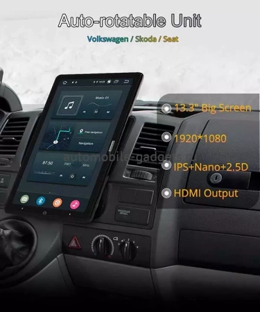 Carmedia OL-1903-2D-D штатная магнитола для Volkswagen, Skoda, Seat на Android 10 с 4GB, DSP, 4G (поворотный экран)