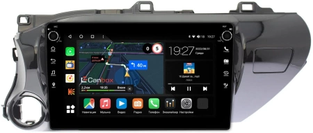 Штатная магнитола Toyota Hilux 8 2015-2024 (руль слева) Canbox M-Line 7805-1056 на Android 10 (4G-SIM, 2/32, DSP, QLed) С крутилками (для любой комплектации)