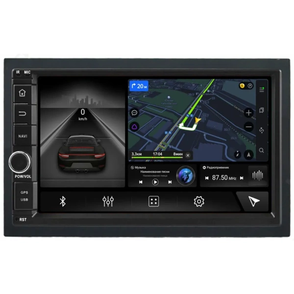 Магнитола в штатное место 2 din Volkswagen Bora, Golf IV, Jetta, Passat (B5,B5+), Polo III-IV, Sharan, Transporter, Caravelle 03-09 Canbox M-Line 5601-RP-UNIV-192 на Android 10 (4G-SIM, 2/32, DSP, IPS) С крутилкой