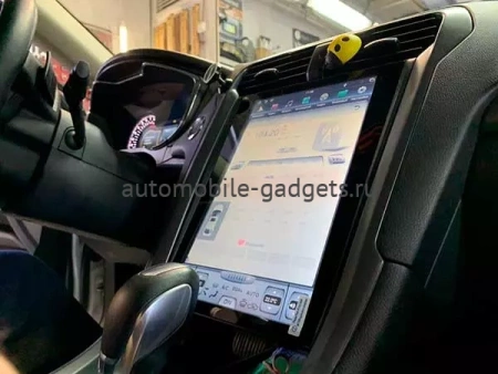 Carmedia ZF-1809A-Q6 ("Тесла-Стиль") магнитола 13.6" для Ford Mondeo 5 2014-2019 (климат, без SYNC) на Android 11, 8GB, DSP, 4G