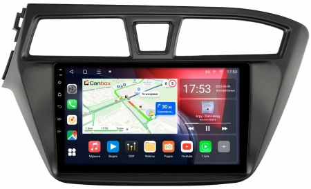 Штатная магнитола Hyundai i20 2 2014-2018 Canbox L-Line 4296-9-578 на Android 10 (4G-SIM, 6/128, TS18, DSP, QLed)