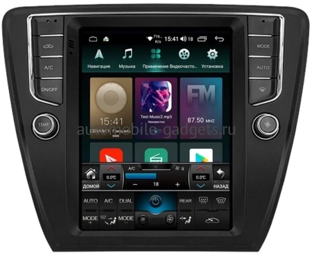 Roximo RT-3201B ("Тесла-стиль") Штатная магнитола для Skoda Octavia A7 (2013-2020) на Android 12 c 6GB, DSP, 4G