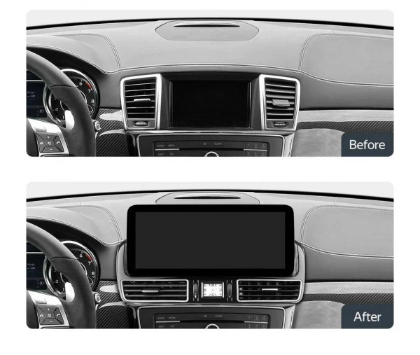 Штатная магнитола Mercedes ML, GL (W166, X166) 2011-2015 12,3 дюйма Carmedia KP-M1205FW-OL-1021-T-N45 на Android 13 (4G-SIM, 8/128, DSP, QLed) Mercedes Style