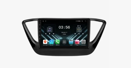 FarCar DX766M Штатная магнитола для Hyundai Solaris 2017+ (черная рамка) на Android 13 c 4GB