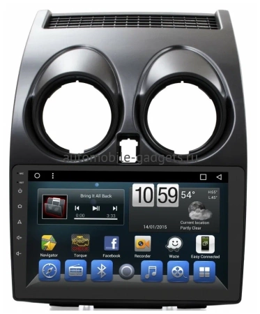 Carmedia KR-9119-T8 штатная магнитола для Nissan Qashqai (J10) (2007-2014) на Android 9.0 c 2GB