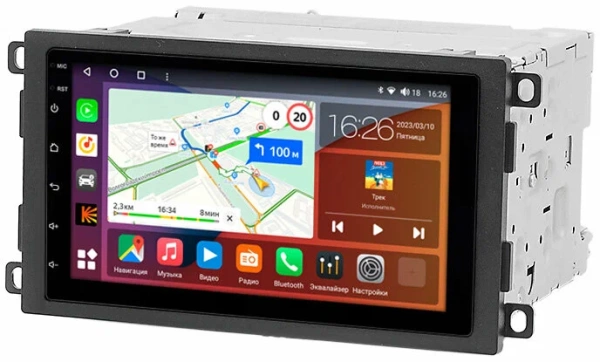 Магнитола в штатное место 2 din Hummer H2 2002-2007 Canbox EVO 5822-RP-11-533-457 на Android 14 (4G-SIM, 8/256, DSP, QLed, AI, 360)