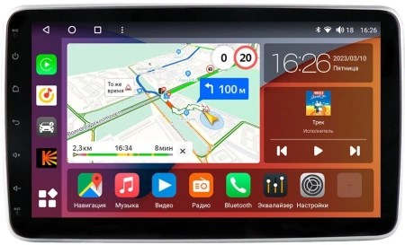 1 DIN 9 дюймов Canbox с поворотным экраном M-Line 7902 на Android 10 (4G-SIM, 2/32, DSP, QLed)