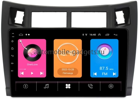 Toyota Vitz 2 (XP90), Yaris 2 2005-2012 (черная, матовая) OEM RK9-9122 Android 10 (CarPlay, AHD, 1/32)