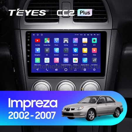 Штатное головное устройство Subaru Impreza 2 2002-2005 Teyes CC2 PLUS 4/32 9 дюймов RM-9-0260 на Android 10 (4G-SIM, DSP, QLed)