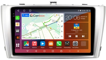 Toyota Avensis 3 2008-2015 (серебро) Canbox H-Line 2K 4180-9-3018 на Android 10 (4G-SIM, 4/32, DSP, QLed)