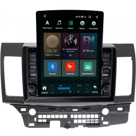 Штатная магнитола Mitsubishi Lancer 10 2007-2017 (для авто с Rockford) Canbox M-Line 5610-1047 на Android 10 (4G-SIM, 2/32, DSP, QLed, Tesla)